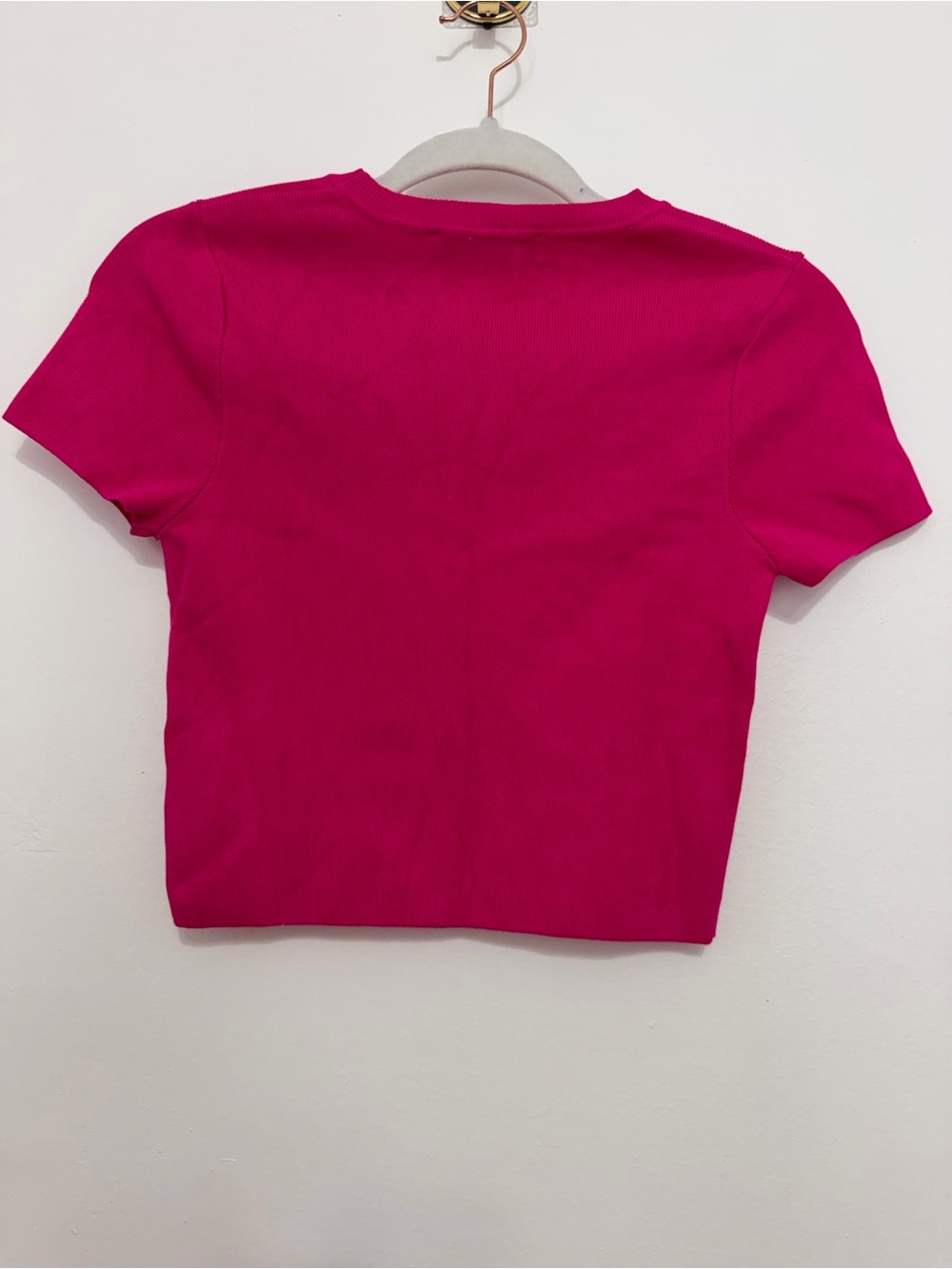 Zara KNIT CROP TOP FUCHSIA - Picture 4 of 6